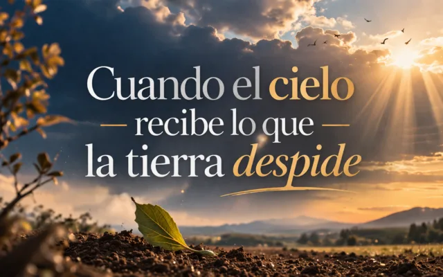 Cuando el cielo recibe lo que la tierra despide